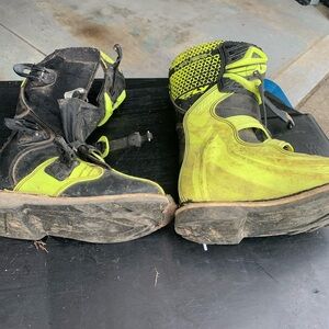 Kids Neon Green maverik youth 5 fly motor cross motocross Boots
